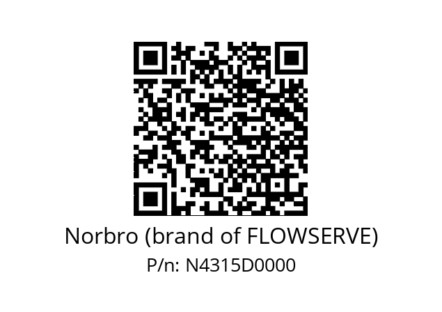   Norbro (brand of FLOWSERVE) N4315D0000