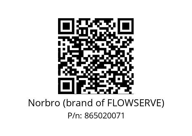   Norbro (brand of FLOWSERVE) 865020071