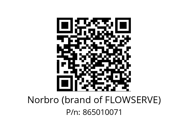   Norbro (brand of FLOWSERVE) 865010071