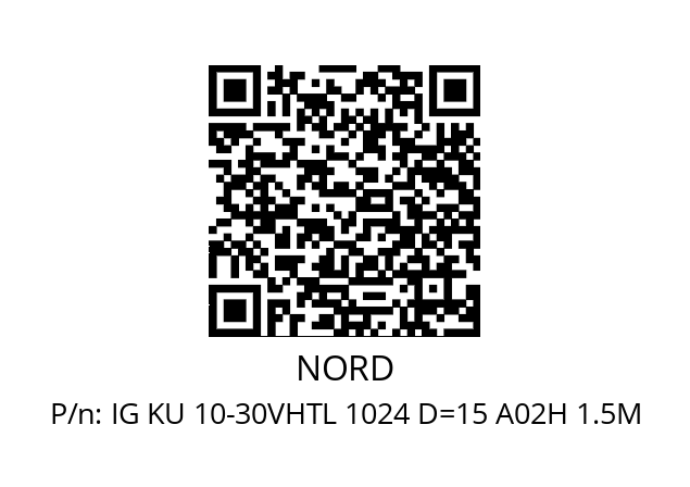   NORD IG KU 10-30VHTL 1024 D=15 A02H 1.5M