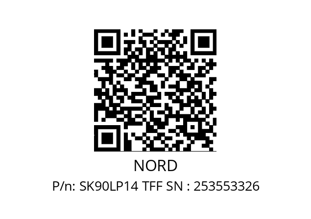   NORD SK90LP14 TFF SN : 253553326