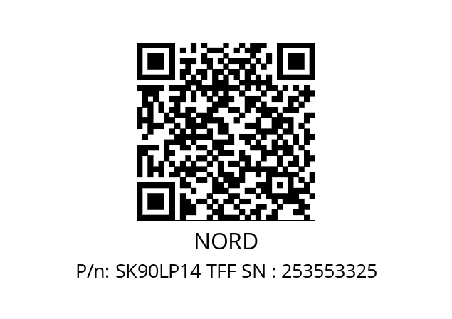   NORD SK90LP14 TFF SN : 253553325