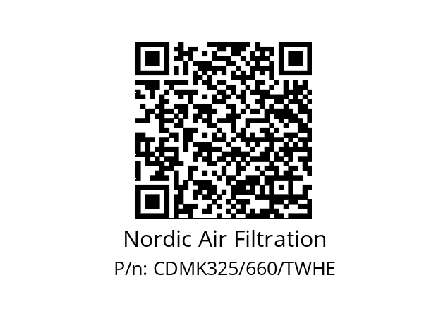   Nordic Air Filtration CDMK325/660/TWHE