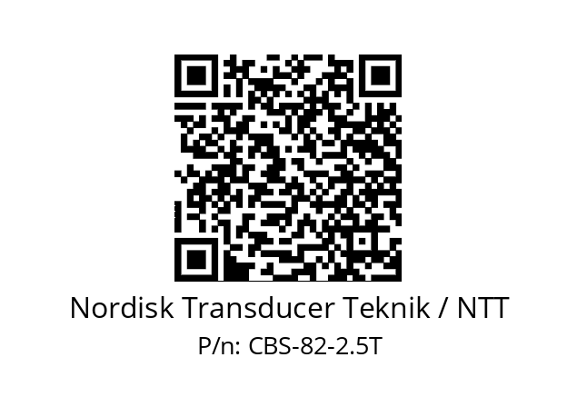   Nordisk Transducer Teknik / NTT CBS-82-2.5T