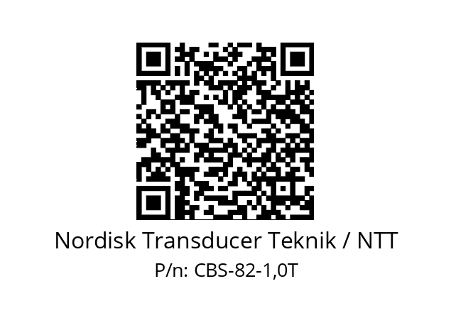   Nordisk Transducer Teknik / NTT CBS-82-1,0T