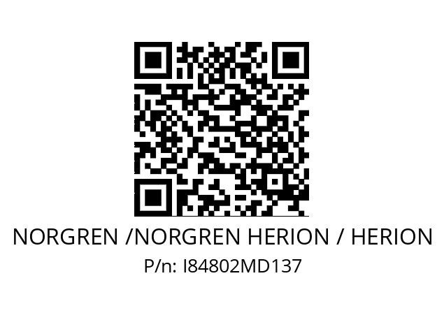   NORGREN /NORGREN HERION / HERION I84802MD137