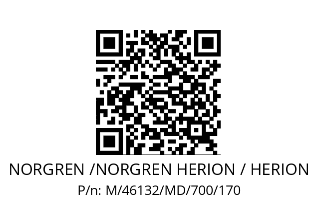   NORGREN /NORGREN HERION / HERION M/46132/MD/700/170