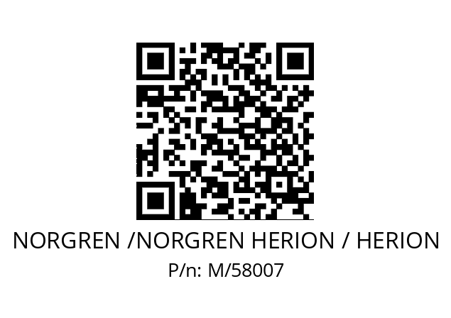   NORGREN /NORGREN HERION / HERION M/58007