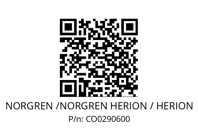   NORGREN /NORGREN HERION / HERION CO0290600