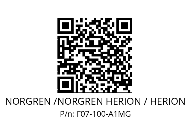 Filter  NORGREN /NORGREN HERION / HERION F07-100-A1MG