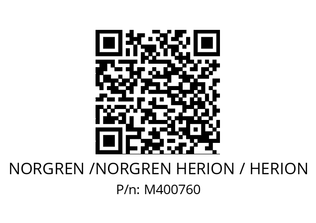   NORGREN /NORGREN HERION / HERION M400760