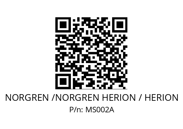   NORGREN /NORGREN HERION / HERION MS002A