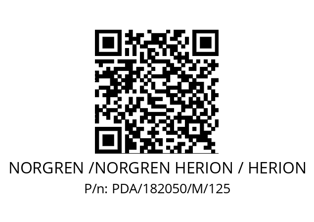   NORGREN /NORGREN HERION / HERION PDA/182050/M/125