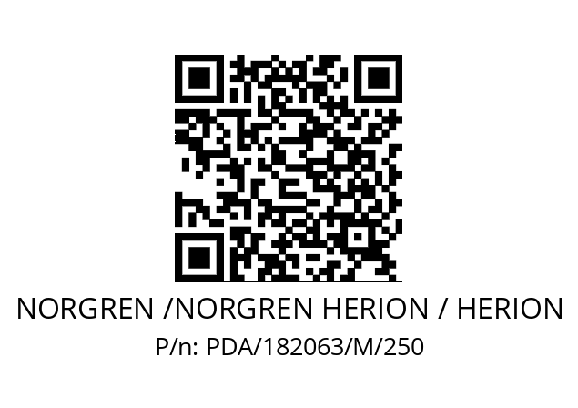   NORGREN /NORGREN HERION / HERION PDA/182063/M/250