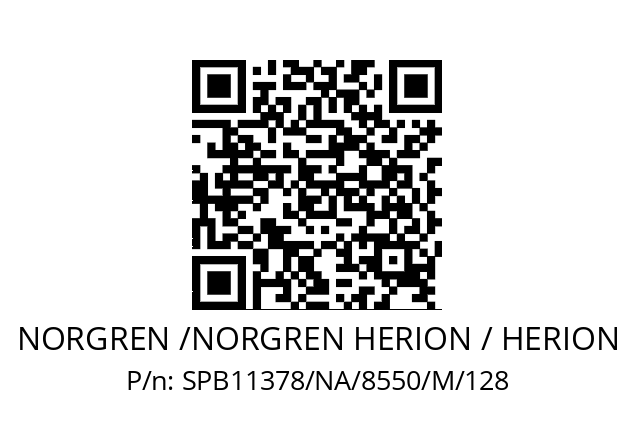   NORGREN /NORGREN HERION / HERION SPB11378/NA/8550/M/128