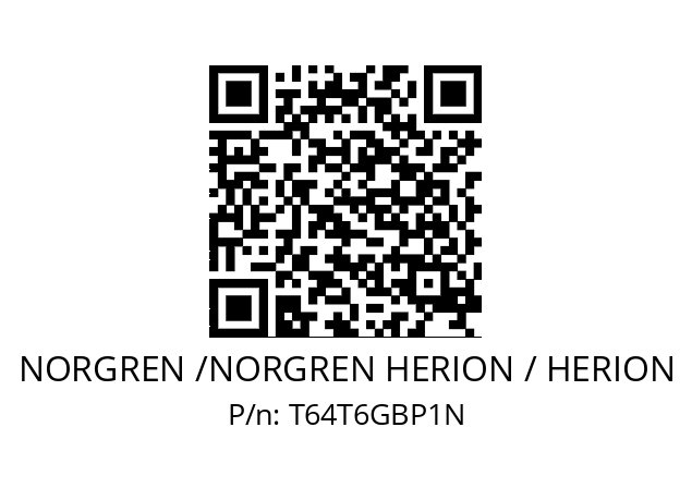   NORGREN /NORGREN HERION / HERION T64T6GBP1N