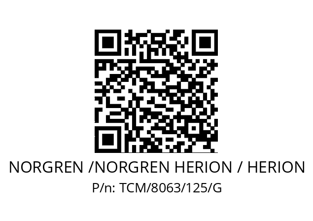   NORGREN /NORGREN HERION / HERION TCM/8063/125/G