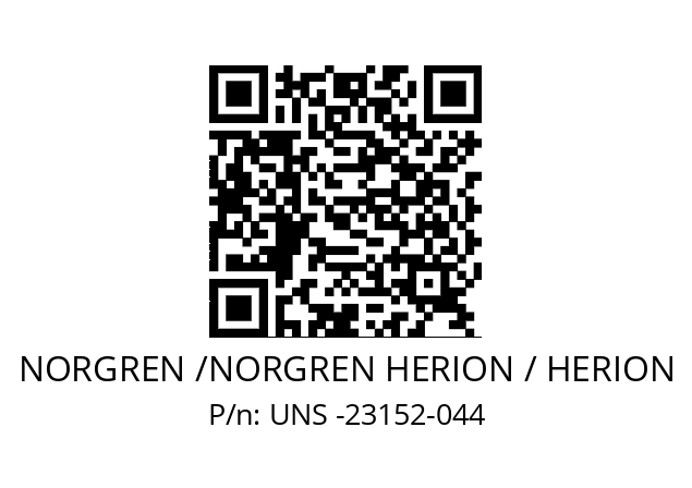   NORGREN /NORGREN HERION / HERION UNS -23152-044