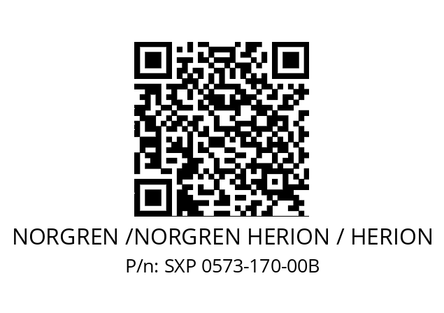   NORGREN /NORGREN HERION / HERION SXP 0573-170-00B