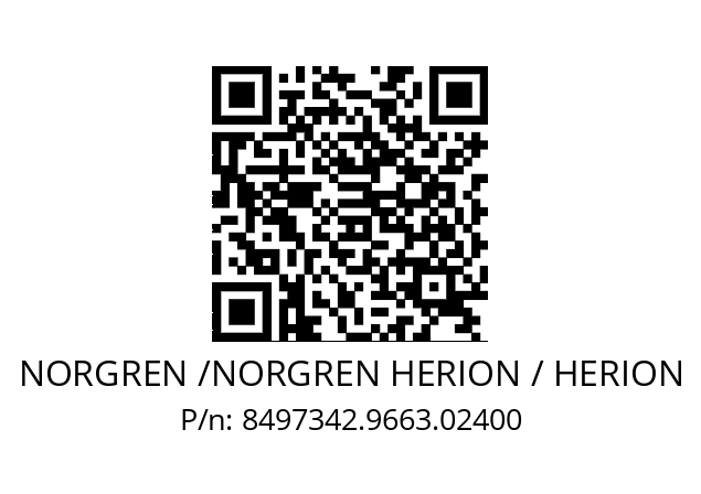   NORGREN /NORGREN HERION / HERION 8497342.9663.02400