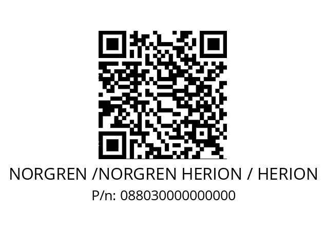   NORGREN /NORGREN HERION / HERION 088030000000000