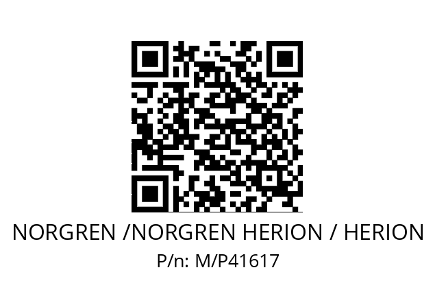   NORGREN /NORGREN HERION / HERION M/P41617