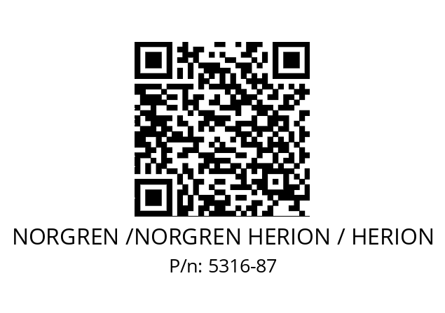   NORGREN /NORGREN HERION / HERION 5316-87