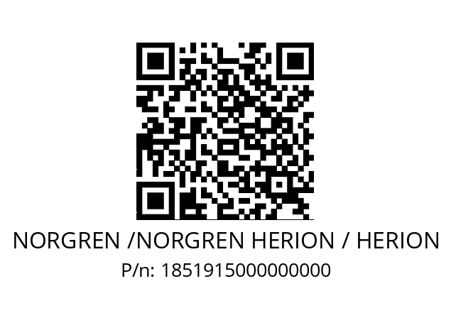   NORGREN /NORGREN HERION / HERION 1851915000000000