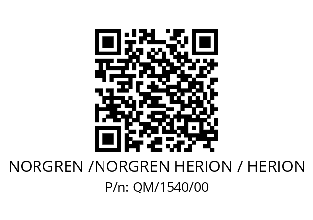   NORGREN /NORGREN HERION / HERION QM/1540/00