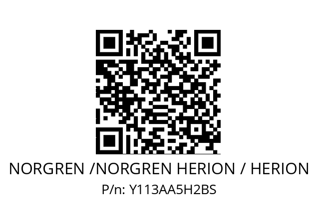   NORGREN /NORGREN HERION / HERION Y113AA5H2BS