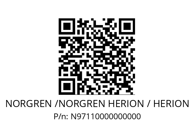   NORGREN /NORGREN HERION / HERION N97110000000000