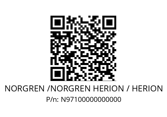   NORGREN /NORGREN HERION / HERION N97100000000000