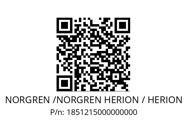   NORGREN /NORGREN HERION / HERION 1851215000000000