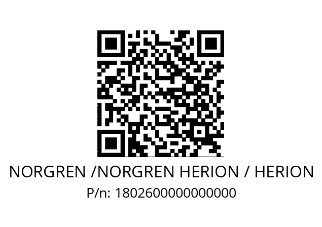   NORGREN /NORGREN HERION / HERION 1802600000000000