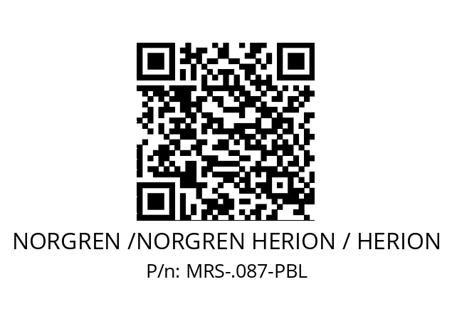   NORGREN /NORGREN HERION / HERION MRS-.087-PBL