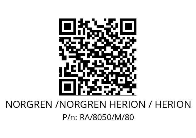   NORGREN /NORGREN HERION / HERION RA/8050/M/80