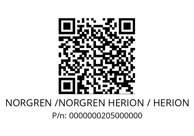   NORGREN /NORGREN HERION / HERION 0000000205000000