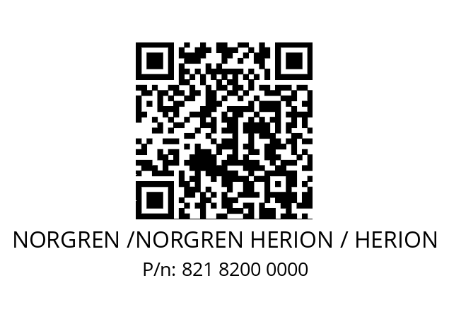   NORGREN /NORGREN HERION / HERION 821 8200 0000