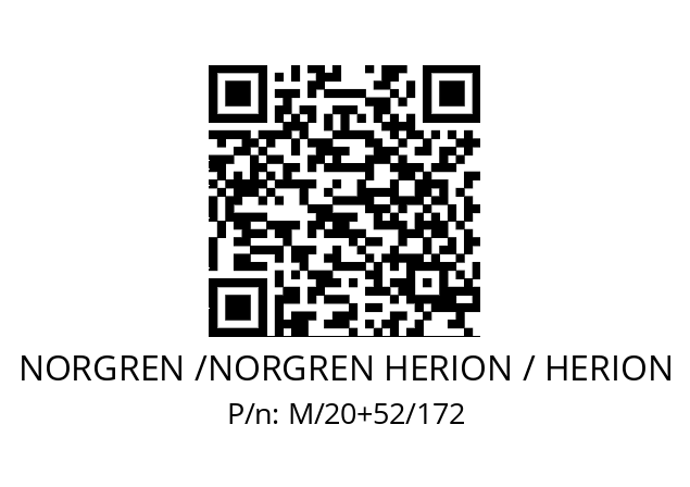   NORGREN /NORGREN HERION / HERION M/20+52/172