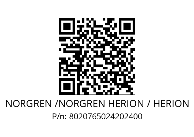   NORGREN /NORGREN HERION / HERION 8020765024202400