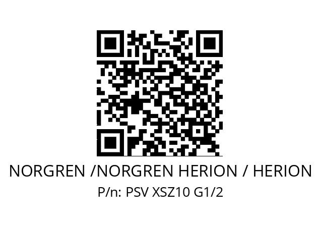   NORGREN /NORGREN HERION / HERION PSV XSZ10 G1/2