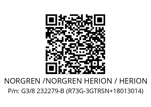   NORGREN /NORGREN HERION / HERION G3/8 232279-B (R73G-3GTRSN+18013014)