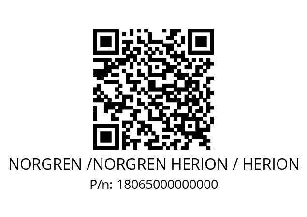   NORGREN /NORGREN HERION / HERION 18065000000000