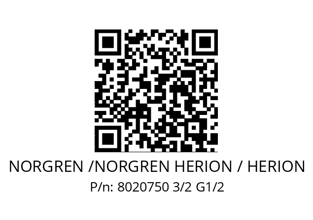   NORGREN /NORGREN HERION / HERION 8020750 3/2 G1/2