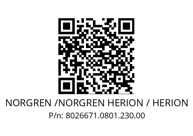   NORGREN /NORGREN HERION / HERION 8026671.0801.230.00