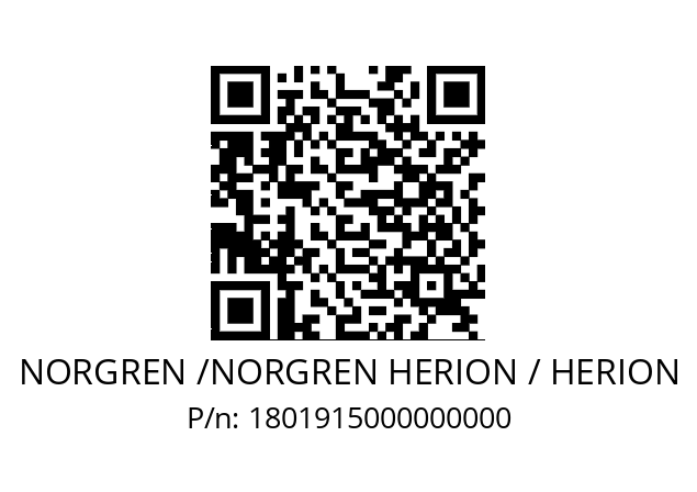   NORGREN /NORGREN HERION / HERION 1801915000000000