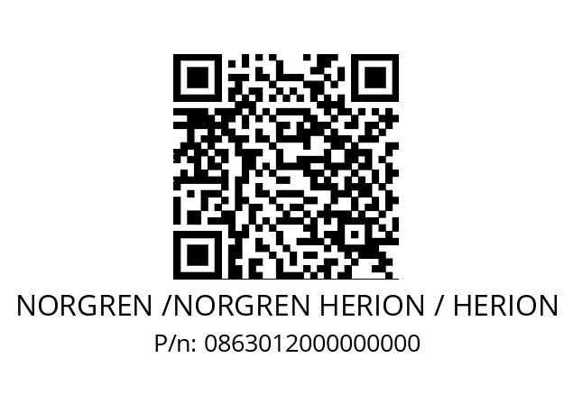   NORGREN /NORGREN HERION / HERION 0863012000000000