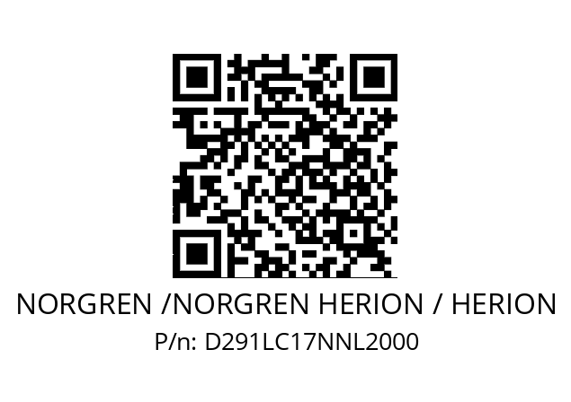   NORGREN /NORGREN HERION / HERION D291LC17NNL2000