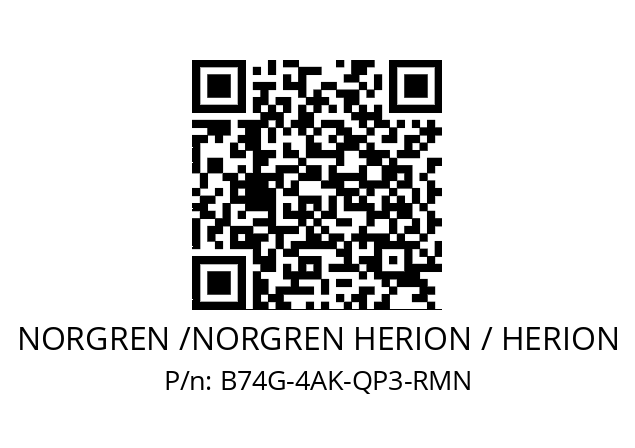 Filter regulator  NORGREN /NORGREN HERION / HERION B74G-4AK-QP3-RMN