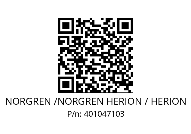   NORGREN /NORGREN HERION / HERION 401047103